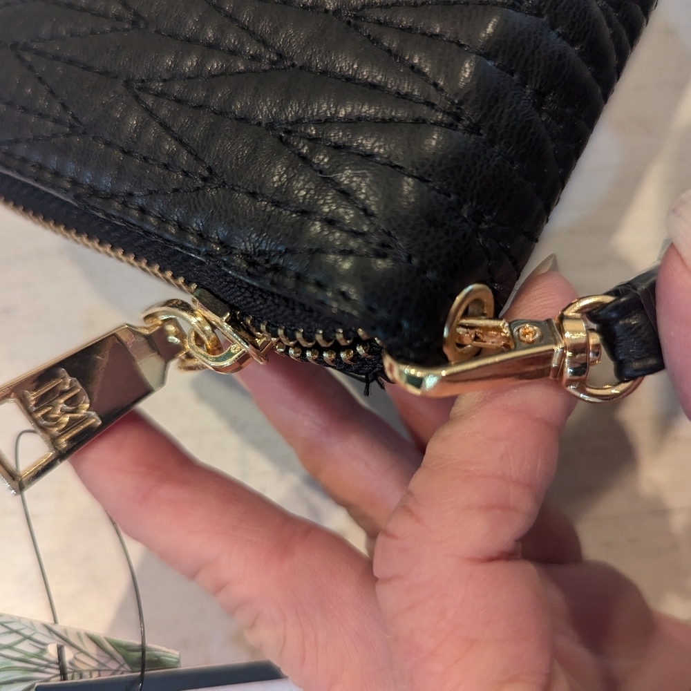 Badgley Mischka Black long wallet with phone pocket NWT - Picture 3 of 7